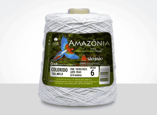 Barbante Amazônia - N°6 - 614m - São João - Branco - 08