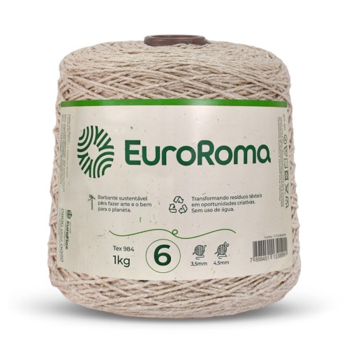 Barbante Nº6 - 1Kg - EuroRoma - 804 - Verde Musgo - Armarinhos Nodari
